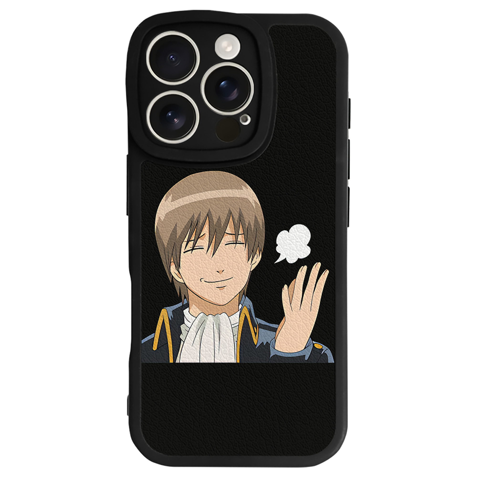 （画像用） ぎんたま 坂田銀時（さかたぎんとき） 神楽 志村新八（しむら しんぱち） GINTAMA Sakata Gintoki Kagura Shimura Shinpachi 【iPhone 16シリーズ対応】シリコンスマホケース（レザー調） 材質：シリコン